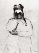 Young woman with field glasses